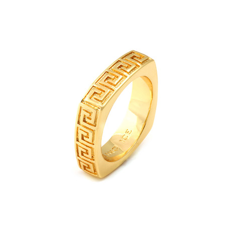 Square Greek Key Ring