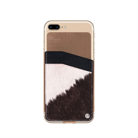 iPhone Clip // Copper Gold + Cattle Print