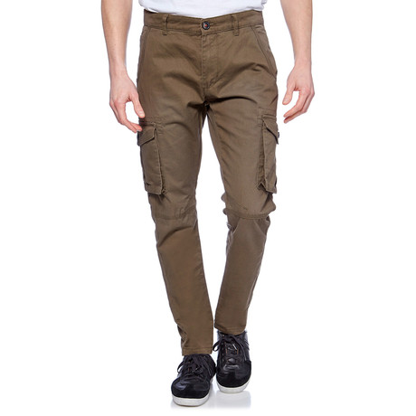 Slim Fit Cargo Chino // Army