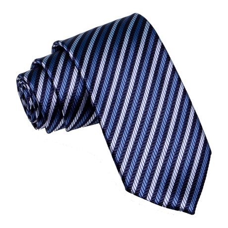Stripes Tie // Blue + Steel