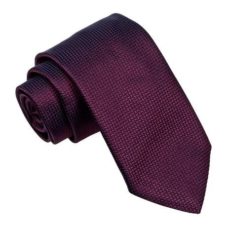 Textured Tie // Burgundy