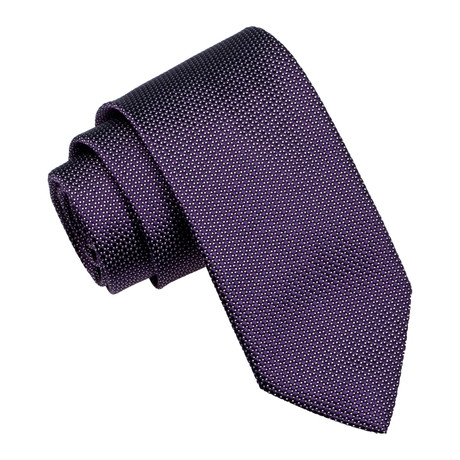 Microdots Tie // Purple + White