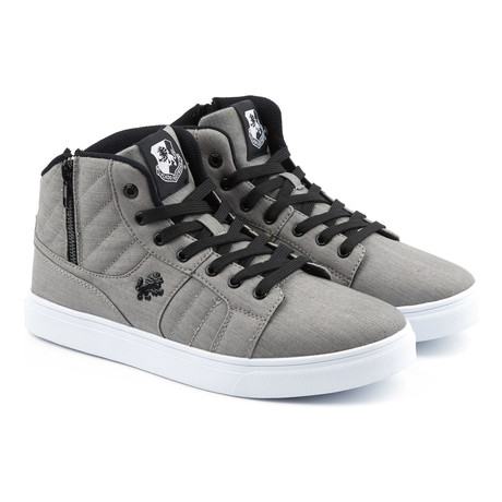 Midas Mid Sneaker // Grey + White