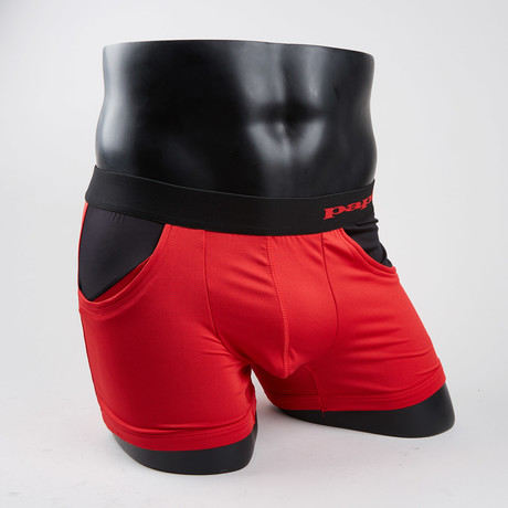 Pocketed Miami Beach Boxer Briefs // Red