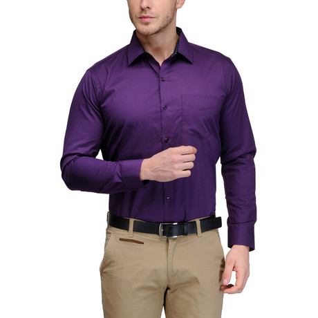 Andria Dress Shirt // Purple