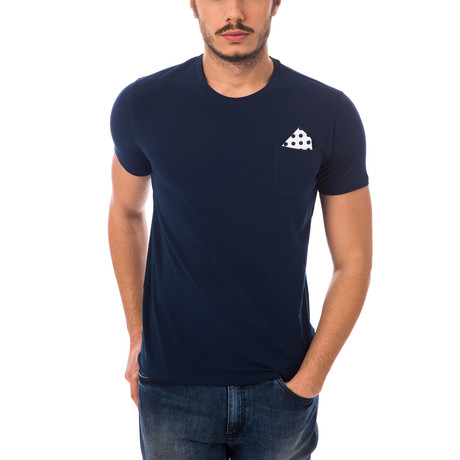 Basic Polka Dot T-Shirt // Navy