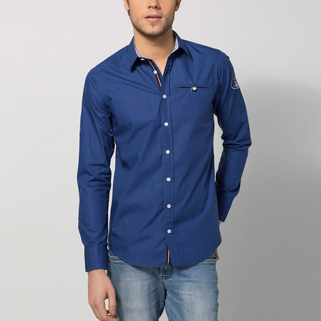 Jerome Long-Sleeve Shirt // Navy Blue