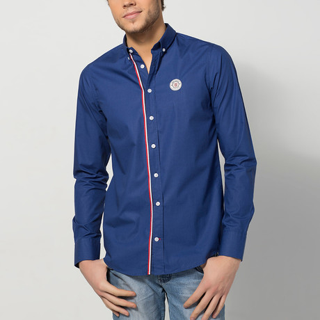 Sami Long-Sleeve Shirt // Navy Blue