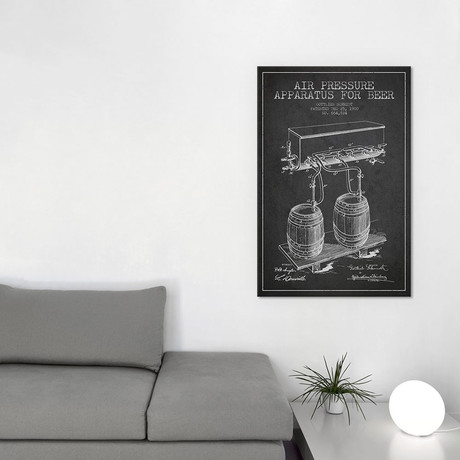 Beer Apparatus Charcoal Patent Blueprint