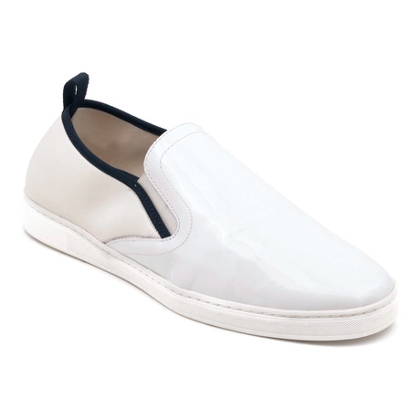 Pier Patent Leather Slip-On // White