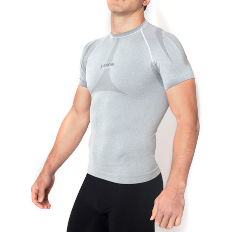 Iron-ic // Short-Sleeve Athletic Shirt // Grey