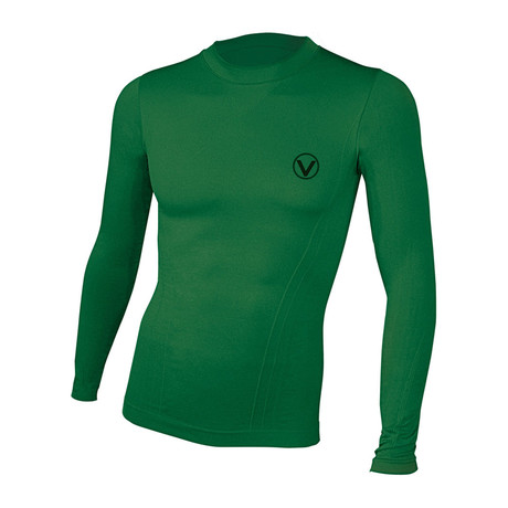 Vivasport // Long-Sleeve V-Neck Athletic Shirt // Green
