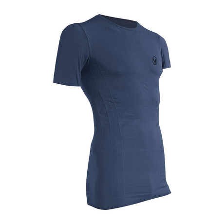 Vivasport // Short-Sleeve Crewneck Athletic Shirt // Blue