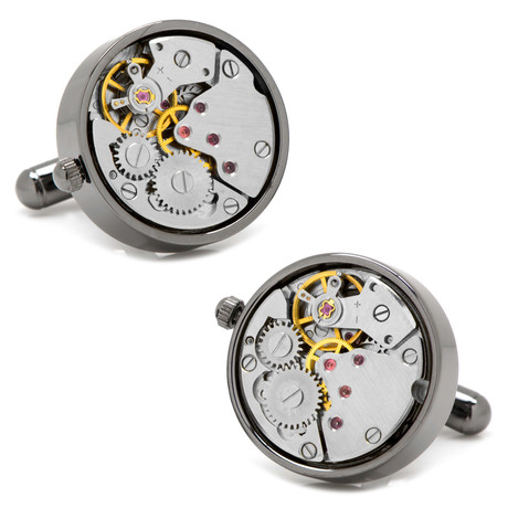 Watch Movement Cufflinks // Gunmetal