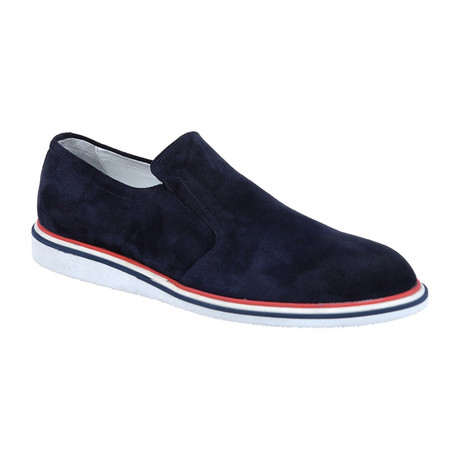 Suede Slip-On Loafer Sneaker // Navy