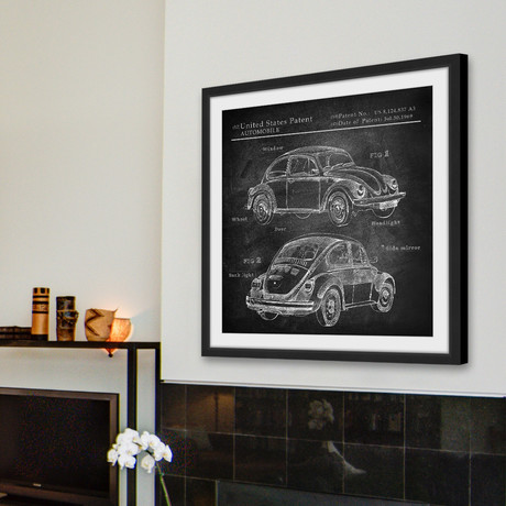 VW Beetle Design Print