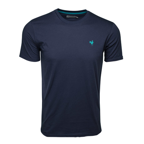 Embroidered T-Shirt // Navy + Sea Green
