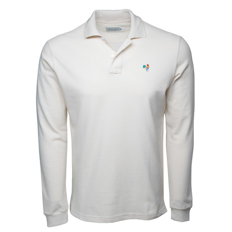 Secret Loop Long-Sleeve Polo // Natural + Multi