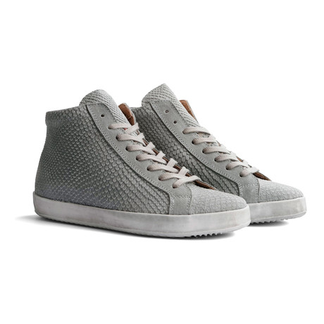 Royan Suede High-top Sneaker // Light Grey