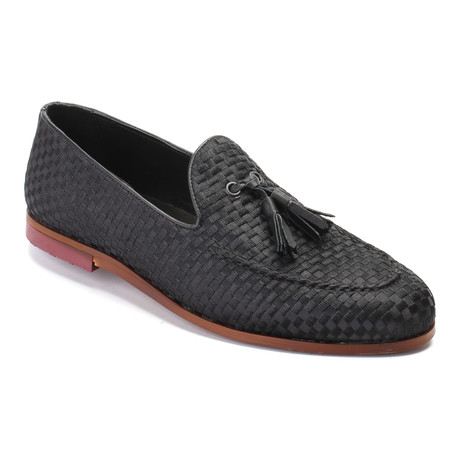 Woven Tassle Loafer // Black