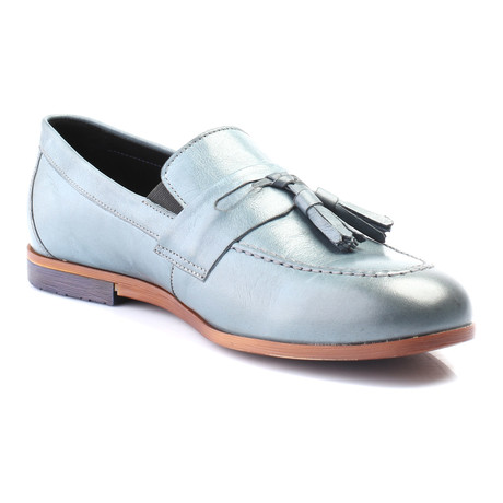 Apron Tassel Loafer // Turquoise