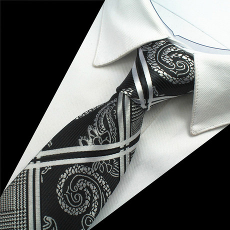 Rowan Tie // Black + Silver