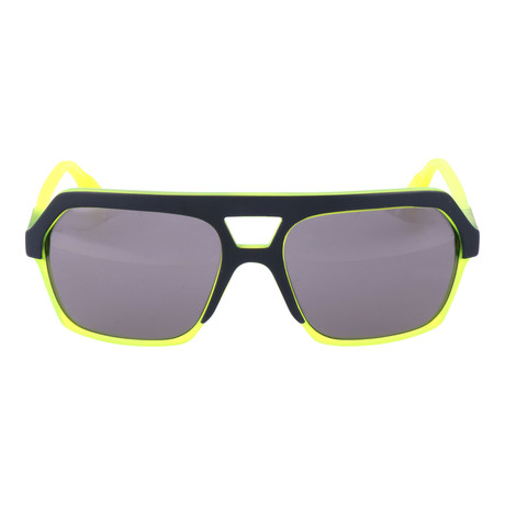 MCQ // Heavy Top Bar Hexagonal Sunglasses // Neon Yellow + Black