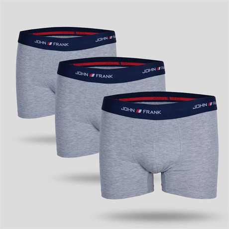 Solid Basics Boxer Brief Set // Heather Grey // Pack of 3