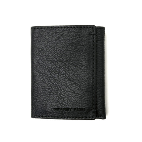 Burnished Trifold Wallet With RFID Blocking // Black