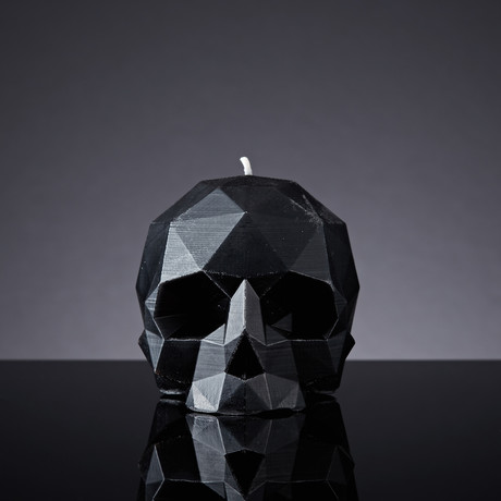 Geometric Skull Candle