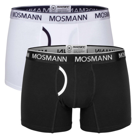 Classic Boxer Brief // White + Black // Pack of 2