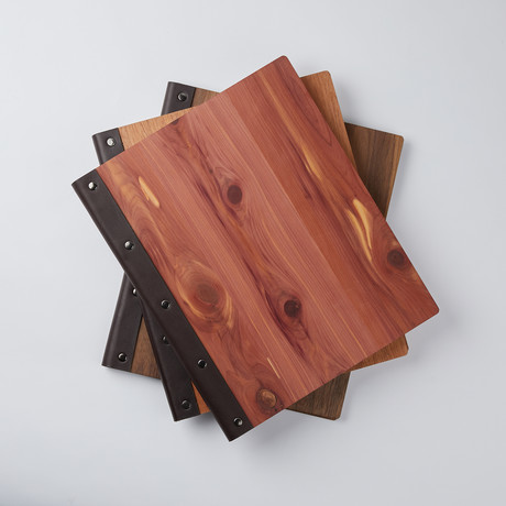 Wood and Leather Padfolio