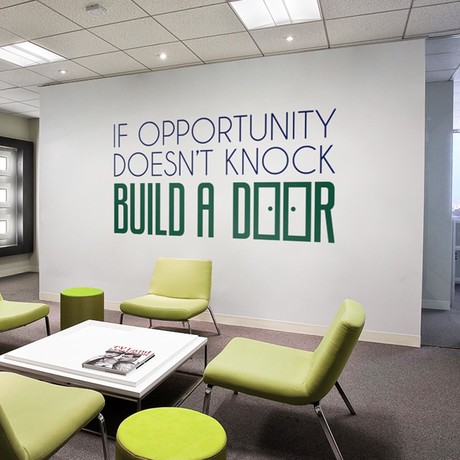 Quote Decal // Opportunity // Blue + Green