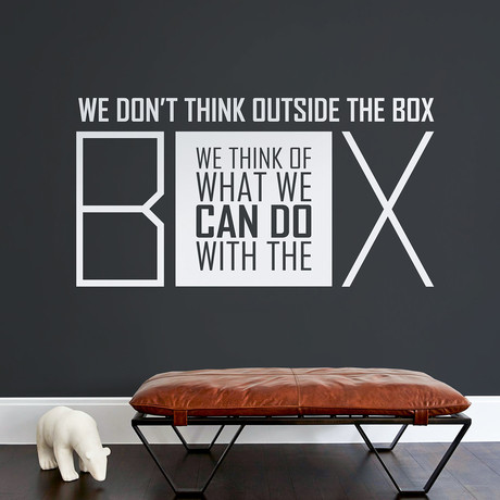 Quote Decal // The Box // White