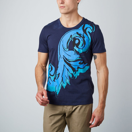 Floral Graphic Tee // Navy