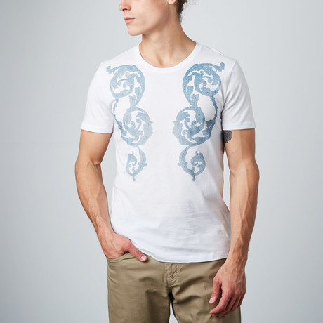 Mosaic Floral Graphic Tee // White