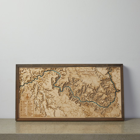 Geographical 3D Wood Map // Grand Canyon