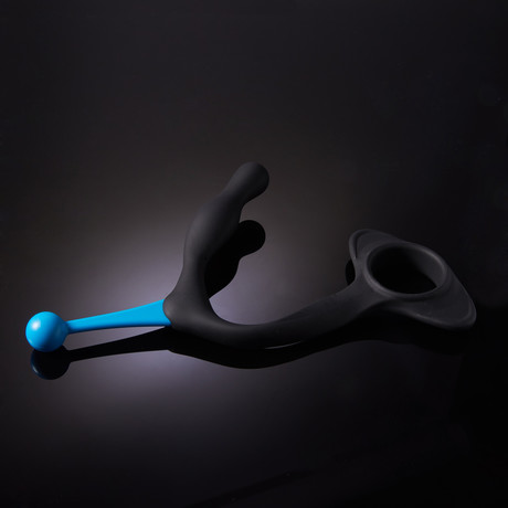 Duo C-Ring And P-Massager + Water Based Glide // Black
