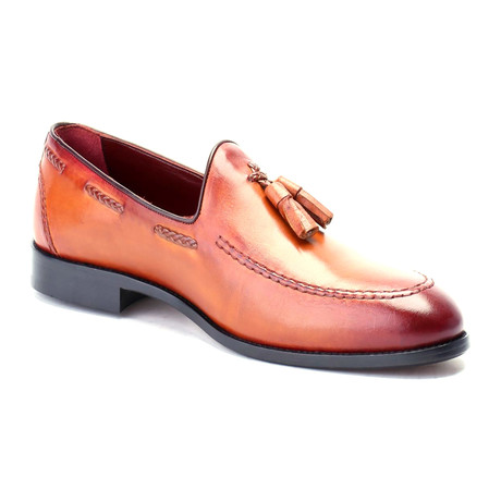 Aagam Braided Tassel Loafer // Antique Tobacco