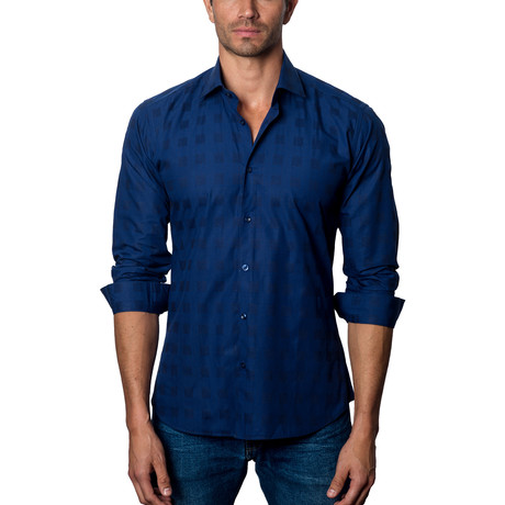 Solid Long-Sleeve Button-Up // Blue