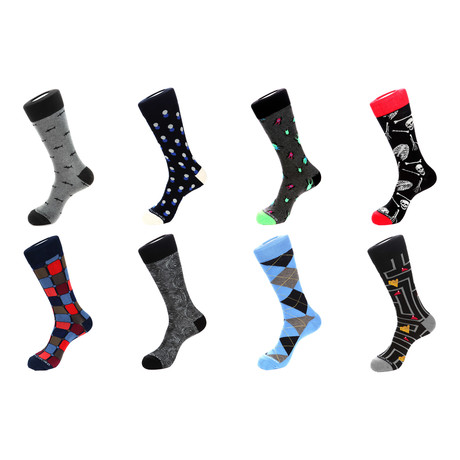 Dress Socks // Puzzles // Pack of 8