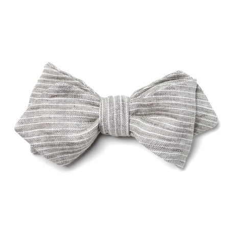 Mendel Bow Tie // Grey + White