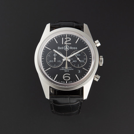 Bell & Ross Vintage Officer Chronograph Automatic // BRG126-BL-ST/SCR // Store Display!