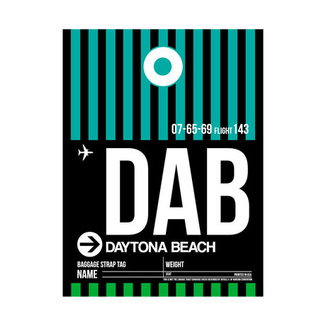 DAB Daytona Beach Luggage Tag