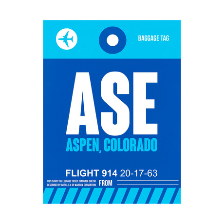 ASE Aspen Luggage Tag