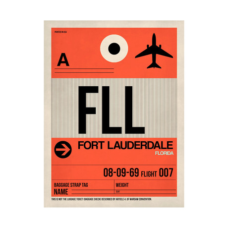 FLL Fort Lauderdale Luggage Tag