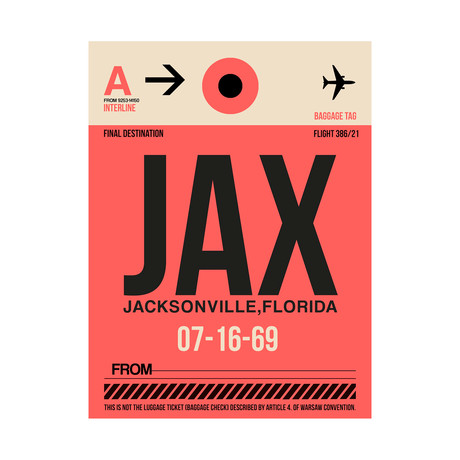 JAX Jacksonville Luggage Tag