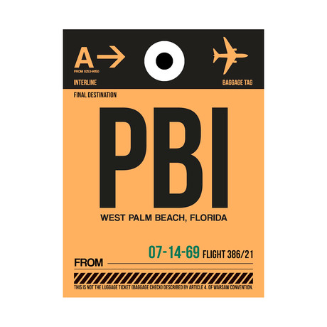 PBI West Palm Beach Luggage Tag