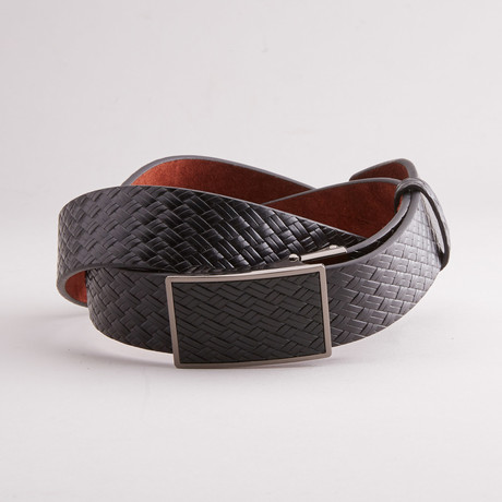 Braided Track Click Belt // Black