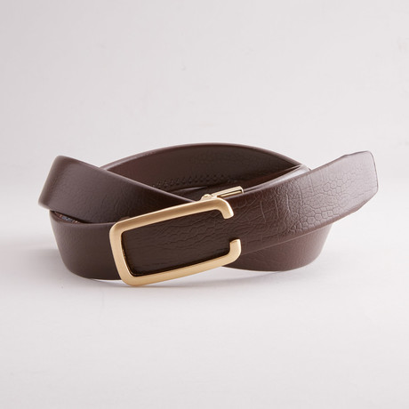Jared Track Click Belt // Brown